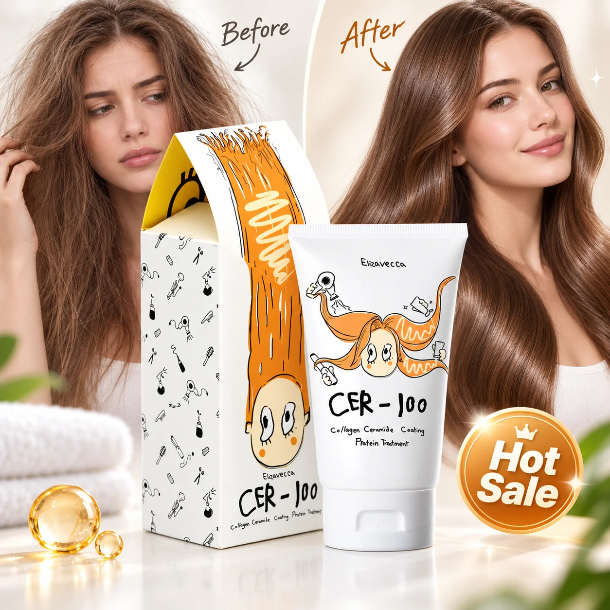 Hair Care Daily Routine - Mascarilla capilar con colágeno y fórmula