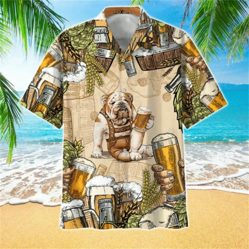 Summer Parrot Men's Vocation Lapel Camisa Oversized Hawaiian Shirts 3d Print Fashion Men Women Beach Short Sleeve Blouse Tops