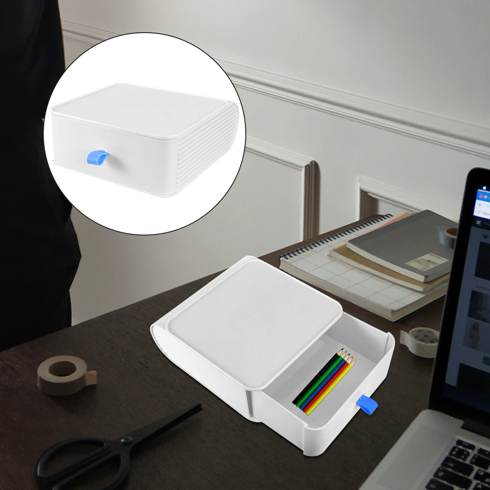 Drawer Storage Box Container Desktop Organizer Dormitory Basket Home Mouse Pad Case