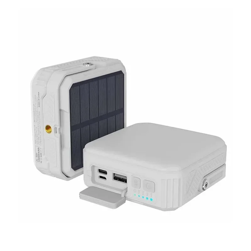 Super Bright Solar Camping Light 10000mAh Portable Charger Fast Charging for IPhone 16 Samsung Xiaomi with LED Camping Light