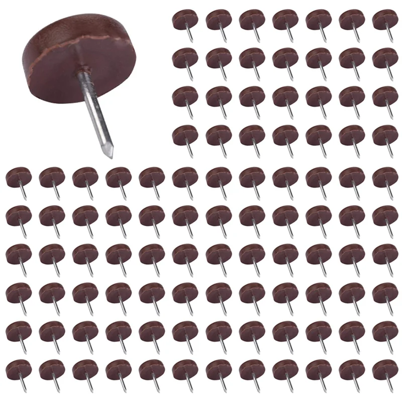ABWZ-1000 PCS Chair Table Furniture Leg Bottom Feet Plastic Pads Glides Skid Nail Wood Floor Furniture Protector Noise Killer