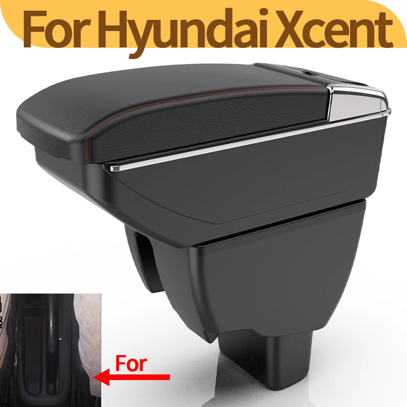 

For modern Xcent car interior upgrade center console modification multi-functional storage box double-layer car accessories USB.