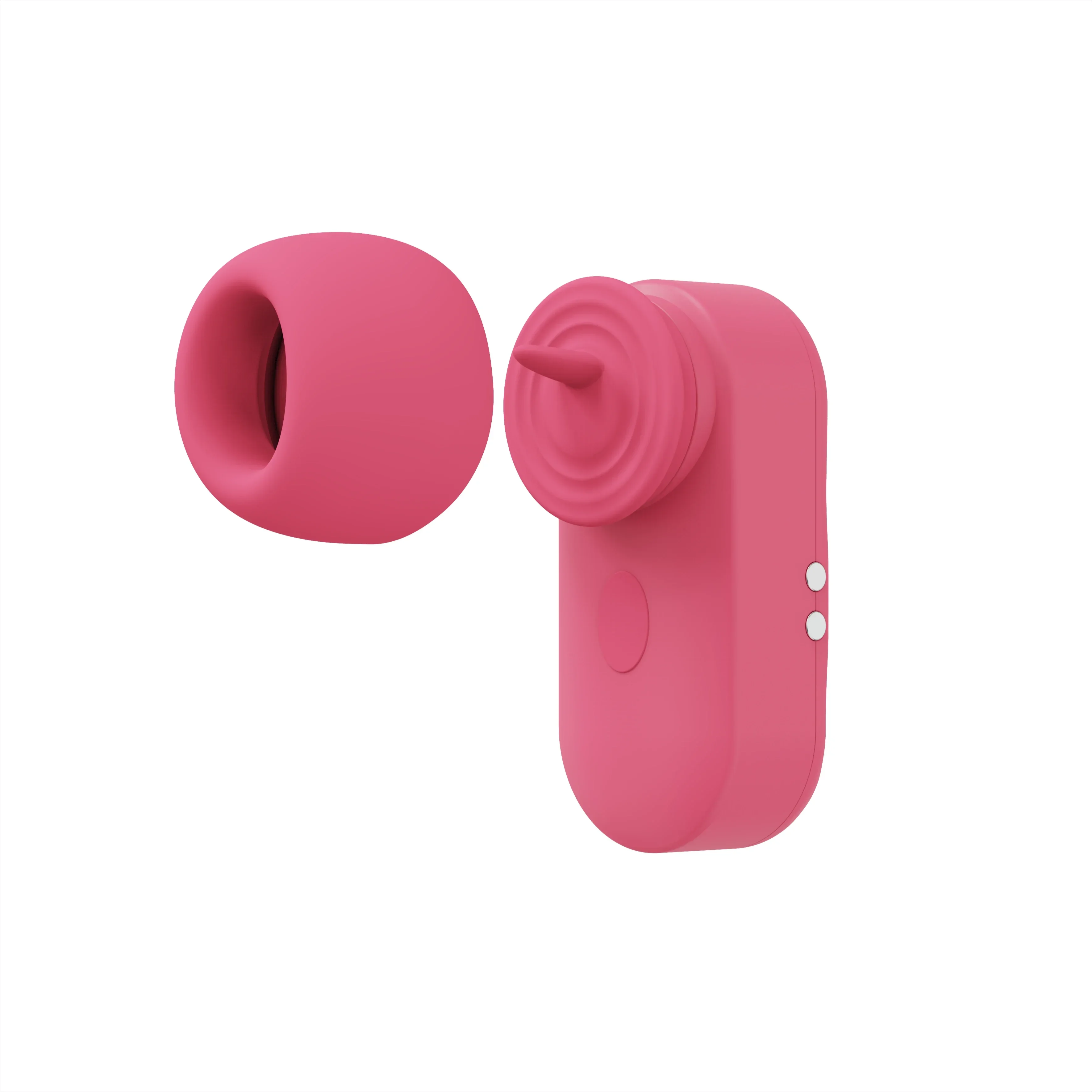 2 في 1 مصاصة صغيرة بيضاء لعق وامتصاص هزاز صغير سماعة شكل الجنس لها لعبة متعة امرأة الحلمة البظر 18 + #6