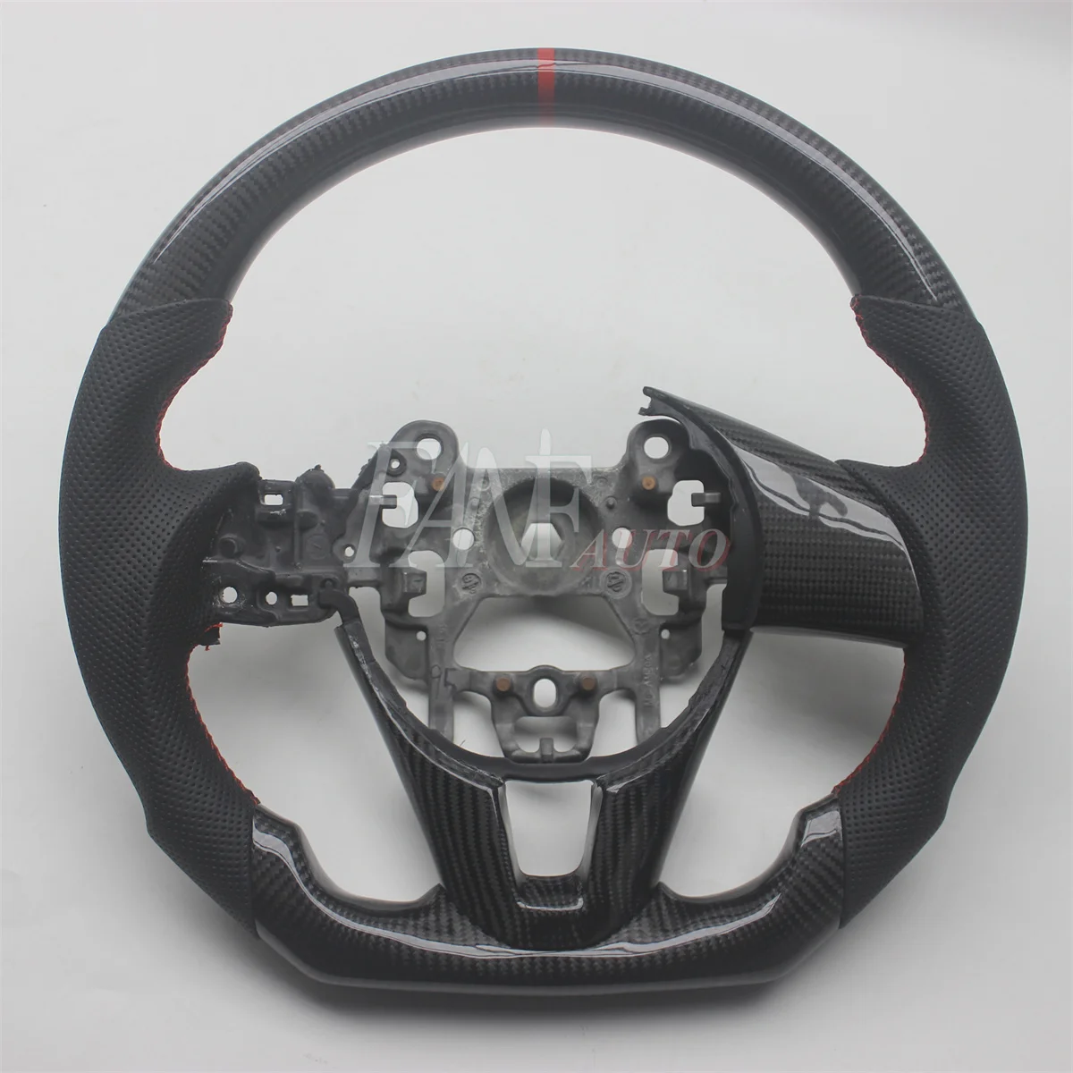 Replacement Real Carbon Fiber Steering Wheel with Leather for Mazda 3 Mazda3 Axela 2014-2016