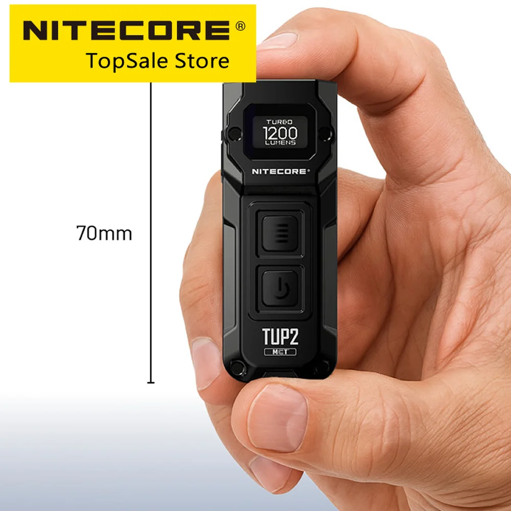 2026 Nitecore TUP2 1200LMs UHE LED Intelligent 3 Color Temperatures EDC Keychain Rechargeable Flashlight Built-in Li-ion Battery