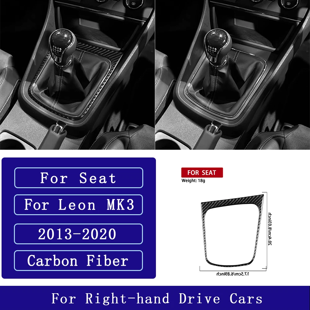 Voor Seat Leon MK3 2013-2020 Koolstofvezel Centrale navigatie radio AC CD versnellingspook deurpaneel Auto Accessoires Decoratieve Stickers