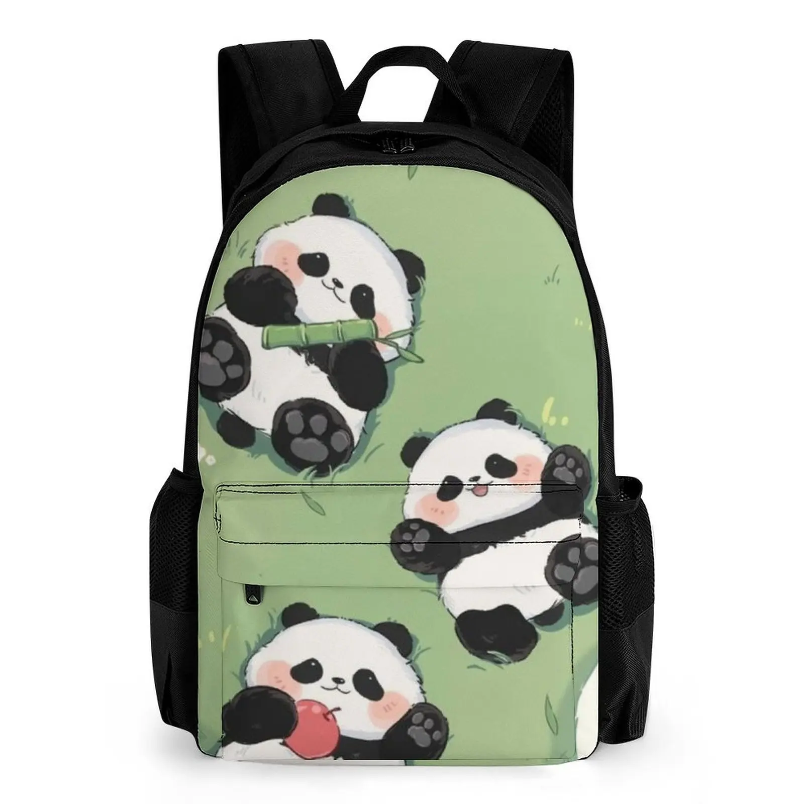 Panda Schoolbag Kawaii Cute Panda Pocket Backpack Back-To-School Season New Custom Pattern Schoolbag 2024