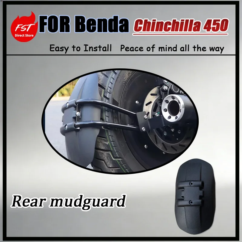 For Benda Chinchilla 450 Rear Wheel Mudguard for Long-Distance Motorcycle Travel Anti-Sling No Drilling Or Cutting Required