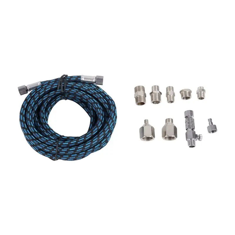 ABAE-Airbrush Kit Includes 10Ft Nylon Braided Hose 1/8
