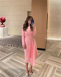 Chiffon Elegant Party Dresses 2024 for Wedding Dresses for Formal Occasions Pink Fish Tail  Short Skirt Gala Dress Es