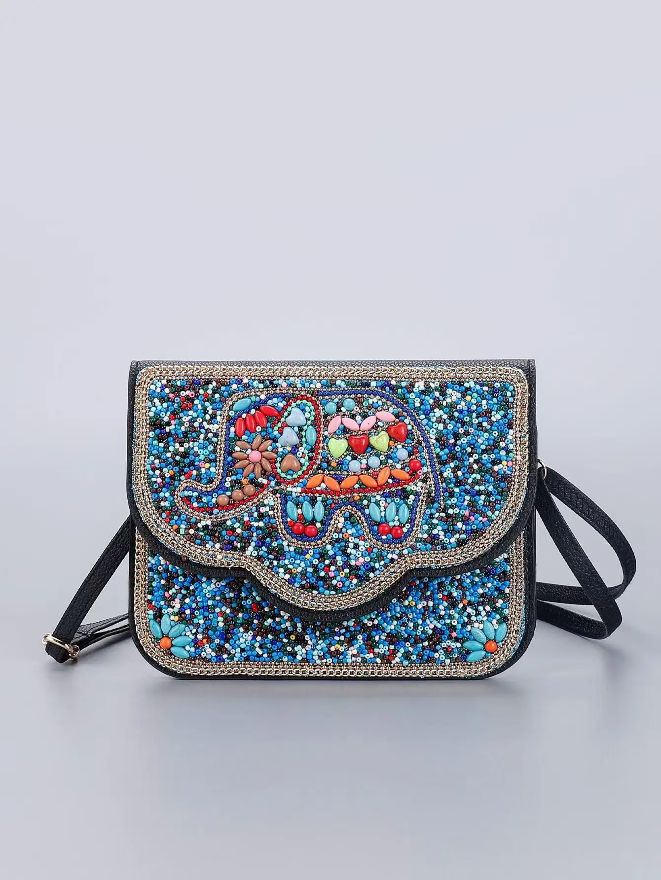 

Тайский мини-кошелек в стиле ретро с узором слона в стиле бохо, женский этнический противоугонный кожаный чехол через плечо в стиле бохо для туристического фестиваля