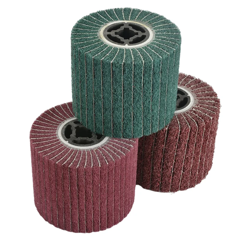 Customizable 120*100*19 Green Non-Woven Cloth Aluminum Oxide Abrasive Block 60 Grit Cylindrical Medium Wire Drawing