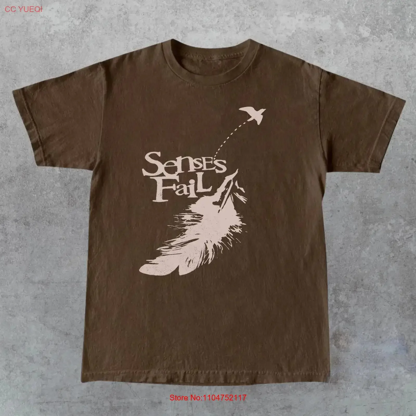 Senses Fail Band Fur For Fan Brown T Shirt Full Size S 5XL vintage Washed Breathable Unisex fashion Versatile homme Comfortable