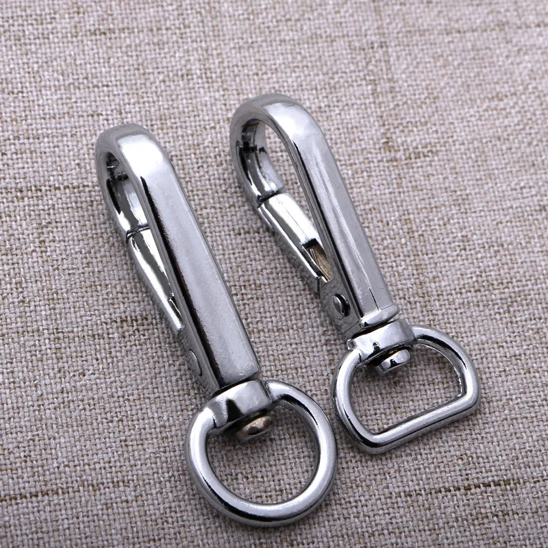 5pcs Stainless Steel 1.8x4.5/1.8x4.8cm Swivel Trigger Lobster Clasp Carabiner Hook For DIY KeyRing KeyChain Craft Accessories