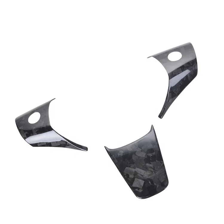 For Tesla Model 3 Forge Interior Panel 3PCS Stickers Auto Accessories Steering Wheel Mouldings Cover Trims 17-19