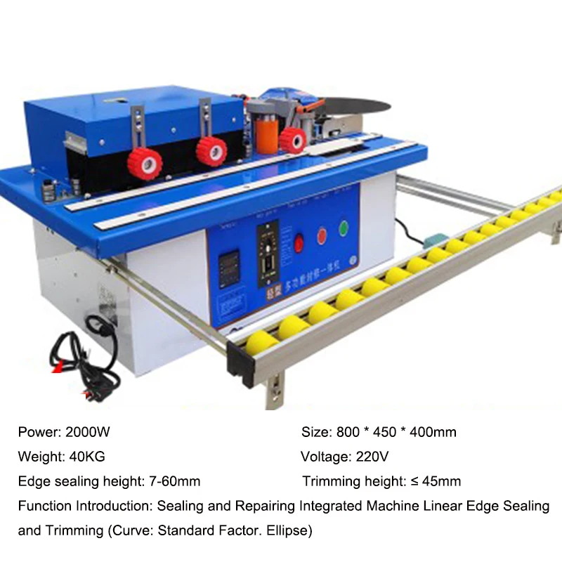 Small and Multifunctional Version Woodworking Double Side Gluing  High-speed Edge Banding Machine