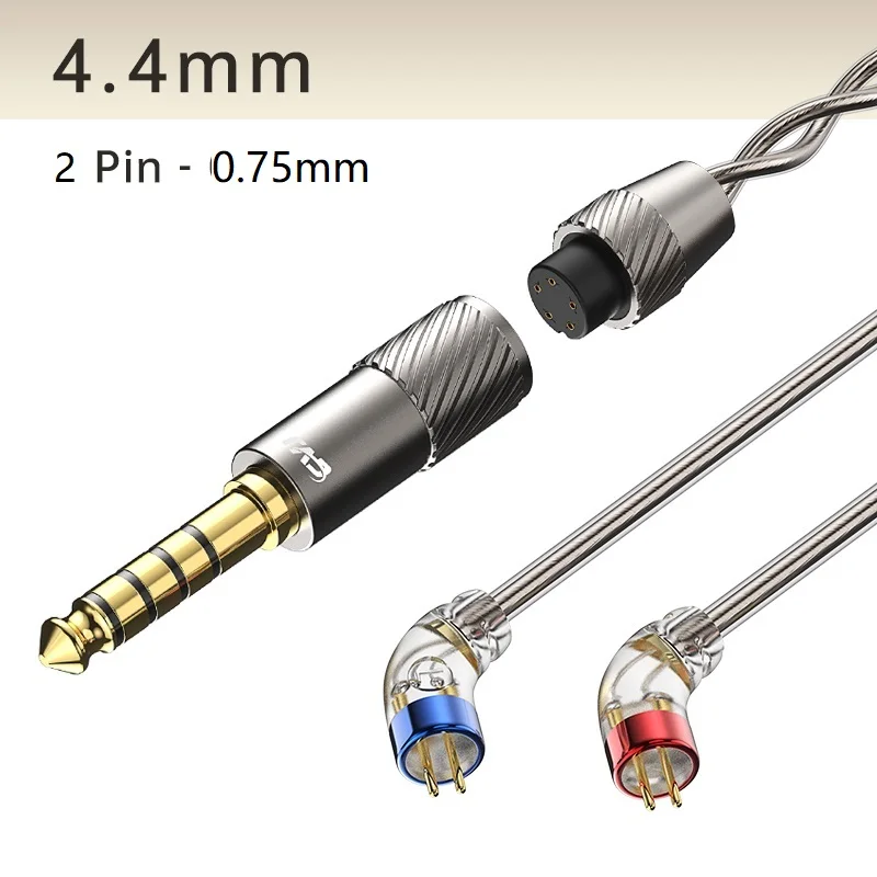 CVJ LS200 Double Twisted Silver-Plated Upgraded Earphones Cable