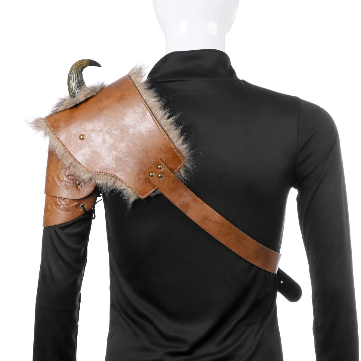 Armure Médiévale 7.5 en Cuir PU Kokor, Accessoires de Costume d'Halloween