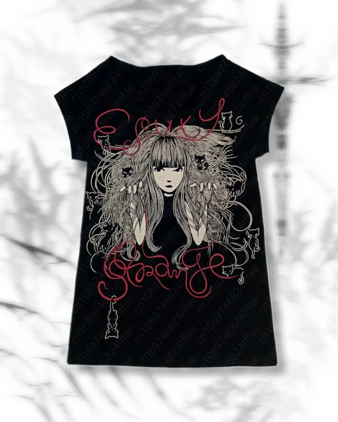 90er Jahre Vintage Grunge Y2k Stil Emo Mädchen Crop Top Streetwear Damen Sommer Casual Gothic Letter Kurzarm T-Shirt