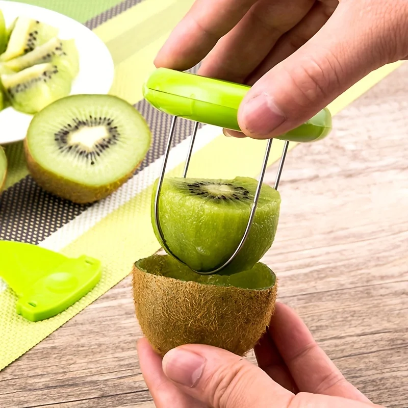 

1pc Kiwi Fruit Slicer and Peeler – Stainless Steel Blade, Easy-to-Use Kitchen Gadget for Fresh Kiwi Fruit Prep, Compact Design
