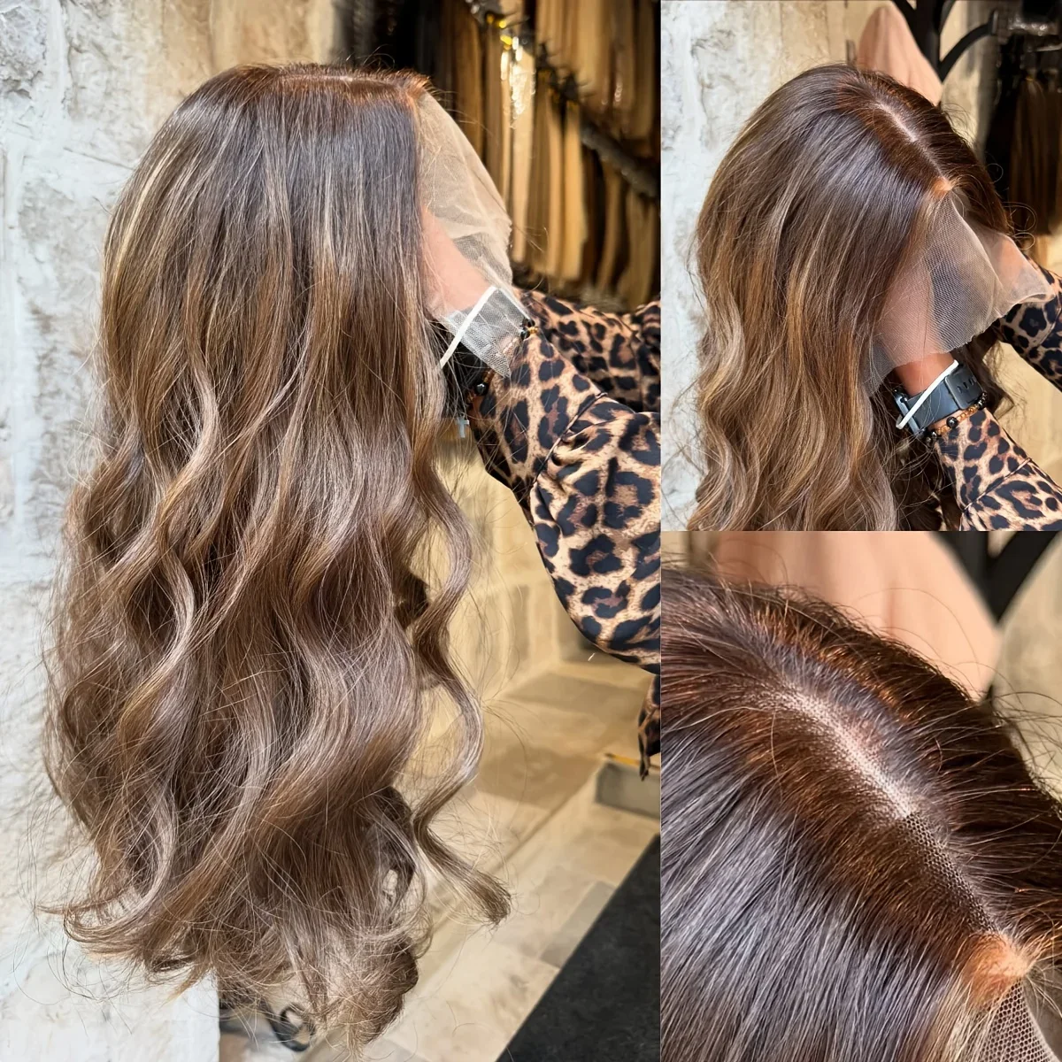 

Glueless Natural Highlight Blond 5x5 Silk Base Human Hair with BabyHair Soft Body Wave HD Lace Hair Preplucked