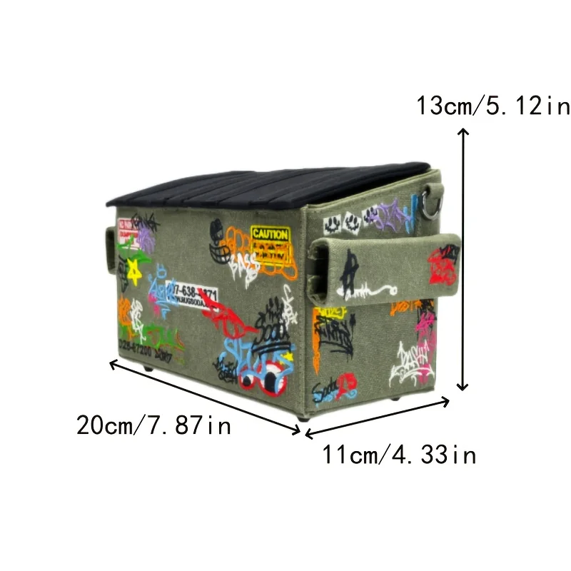 Anime-themed Shoulder Crossbody Bag with 3D Graffiti Embroidery Large Capacity Square Bag for Men Women Boys Girls