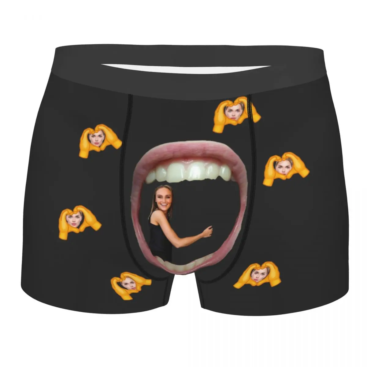

Custom Personalized Face Photo Boxers Shorts Mens Valentine's Day Gift For Husband Briefs Underwear Novelty Underpants
