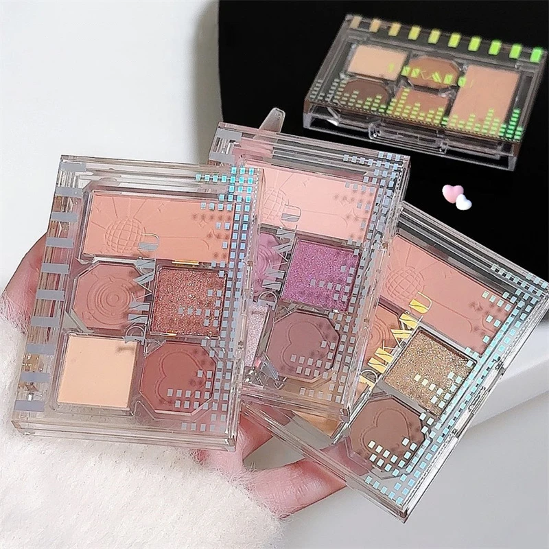 1Pc DIKALU 5 色アイシャドウプレートソフトミストダークアイズマット & パール光沢のある長期的な防水韓国メイクアップ顔料