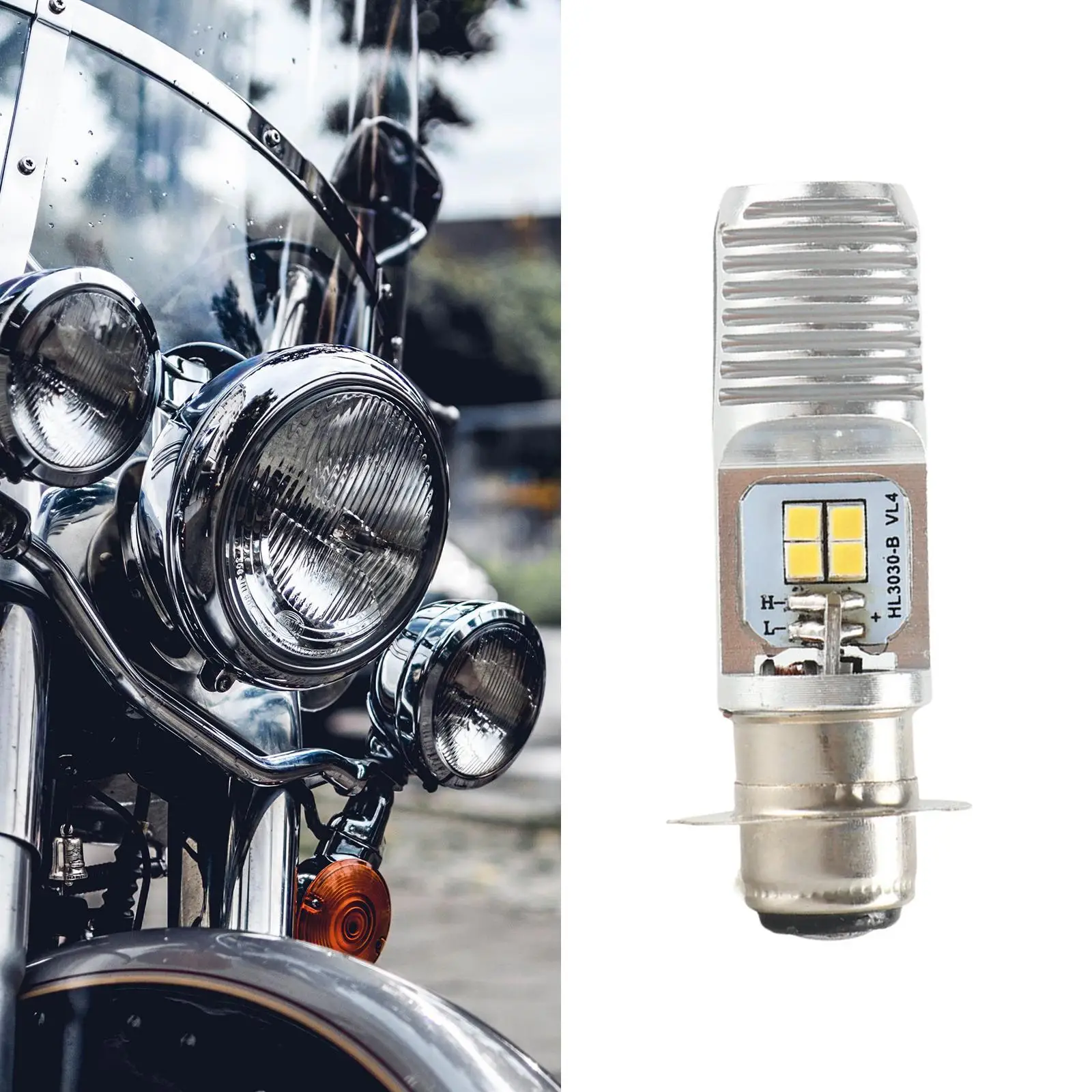 

COB LED Headlight Bulb DC 9-80V Hi/Lo Beam Super Bright Dual Side Light Bulb 3030 Lamp Beads Motorcycle Headlamp Bulbs