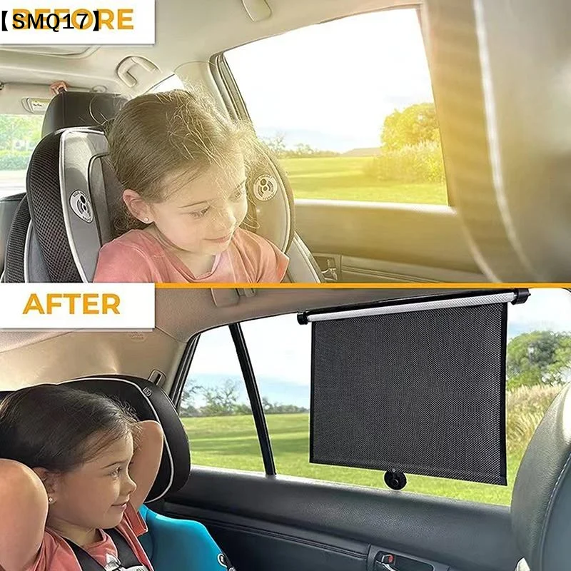 Retractable Car Side Window Sunshade UV Blocking Roller Curtain Mesh PVC Sun Protection Cover Summer Car Travel Accessory【SMQ】 view 5