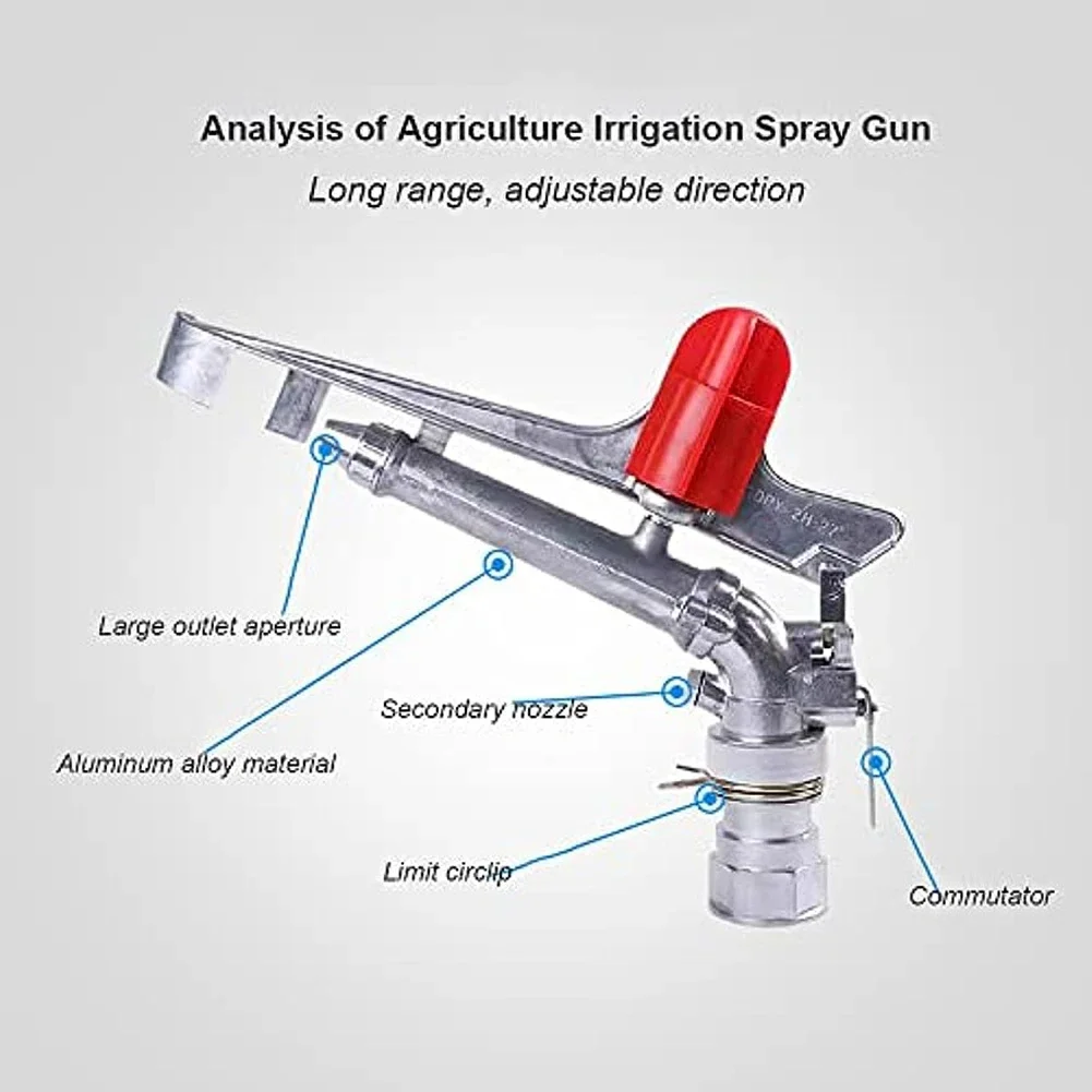 Prático Irrigação Sprinkler, Equipamento De Bico De Pulverização, Irrigação De Jardim Ajustável, Grande Rega De Gramado, Alta Qualidade