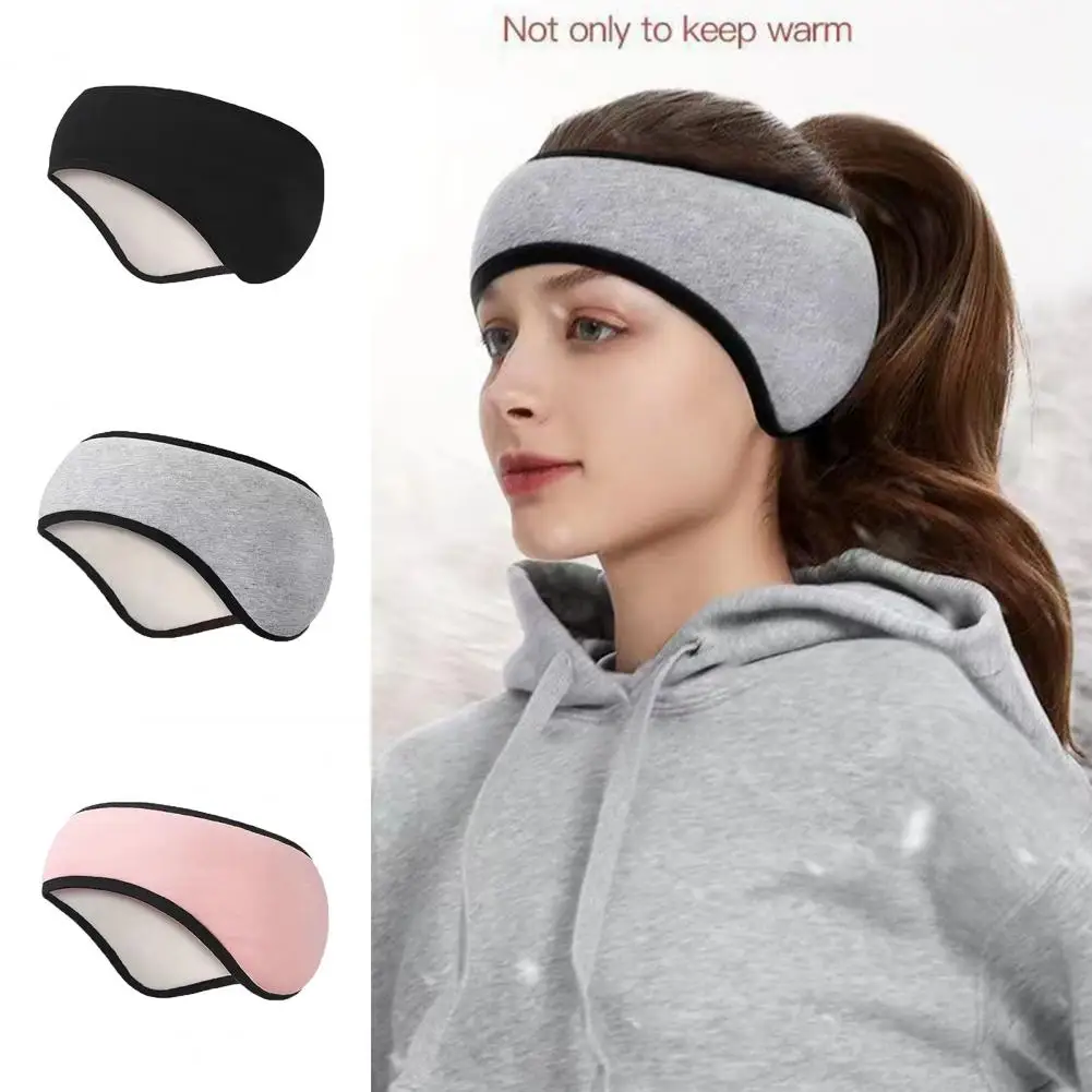 Ear Warmers Headband Soundproof Sleep Ear Wrap for Men Women Winter Fleece Earmuff for Cold Weather Running Cycling Skiing