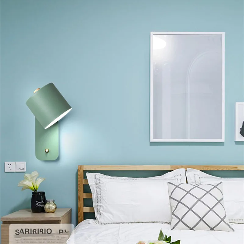 Lâmpada de parede led nordic cabeceira ajustável leitura luzes parede interior quarto armários iluminação arandelas decoração da sua casa lâmpadas