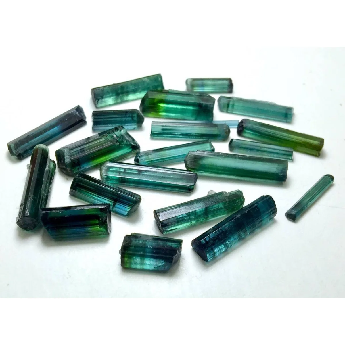Brazilian Elbaite Gemstone Rough Collection, 10g 5-15mm Rainbow Mix, Display Case for Shelf Decor & Educational Specimens
