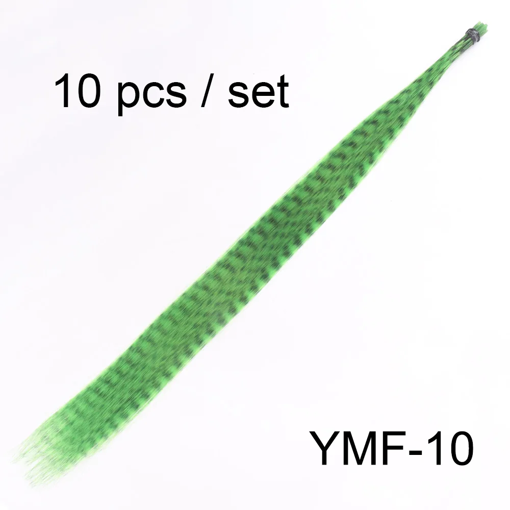 Colored Strands for Hair Feather Extension, 10 Pieces