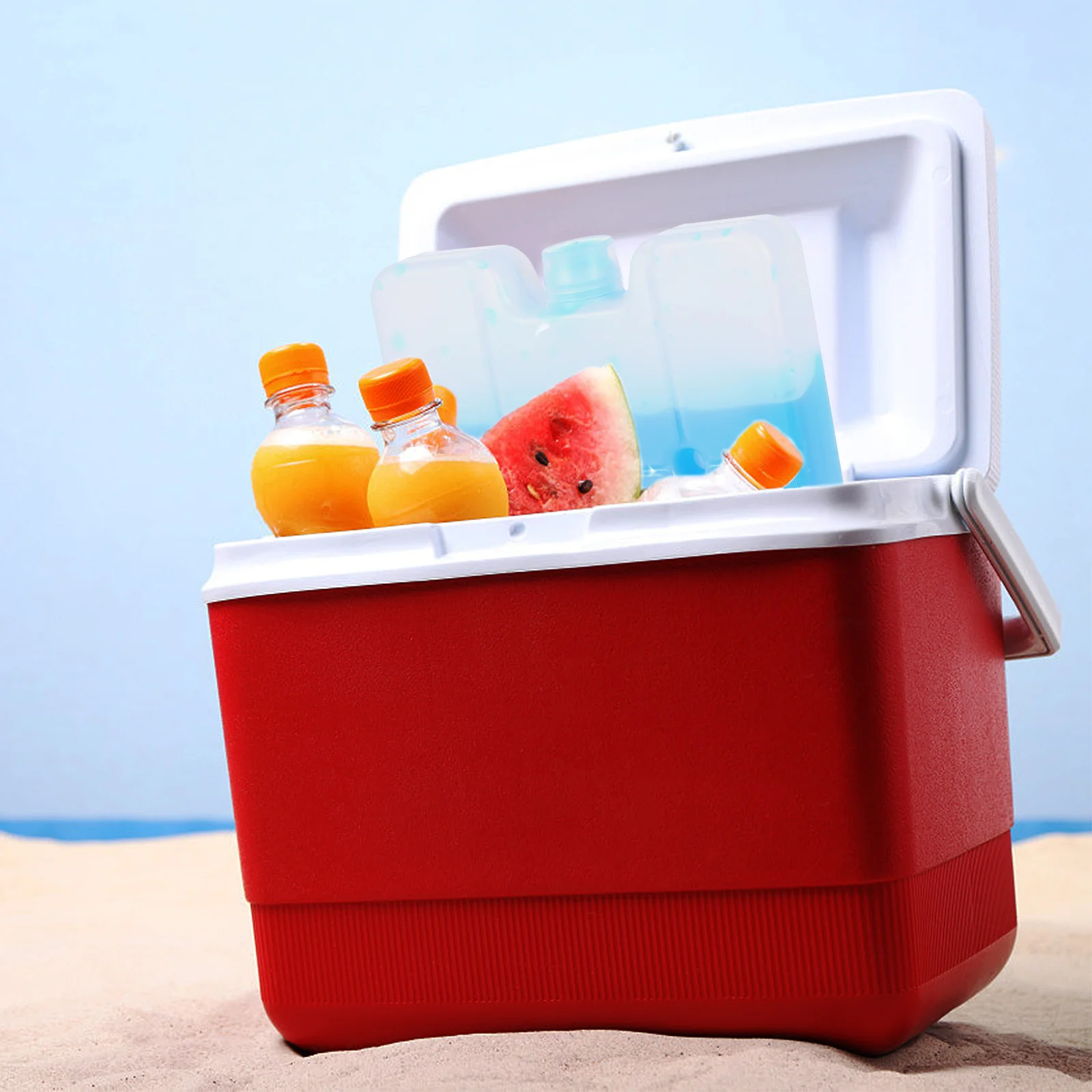 

2pcs Cold Fresh Ice Box Hdpe Reusable Cooling Pack For Food Storage Fishing Camping Cake Transport Portable Freezing Container