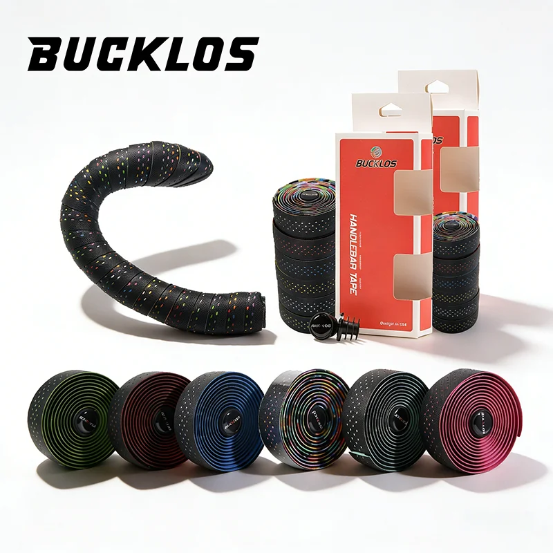 

BUCKLOS велосипедная лента из искусственной кожи EVA, волновая точка, легкая лента на руль велосипеда, износостойкая амортизирующая прочная лента, аксессуар для велосипеда