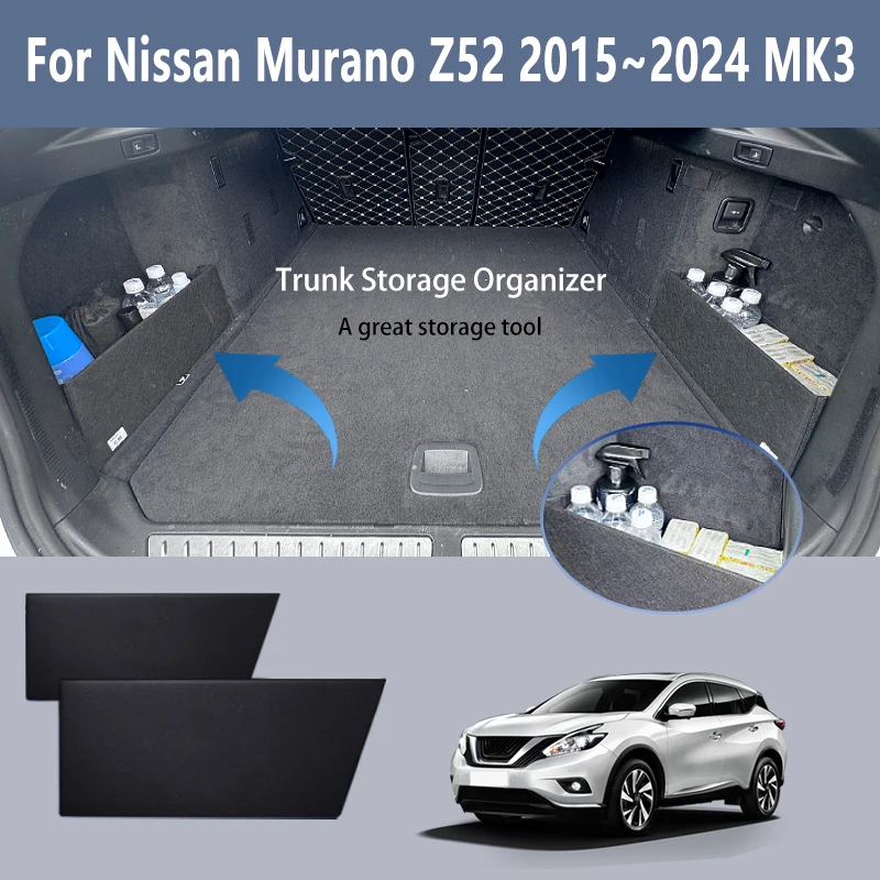 

For Nissan Murano 2015~2024 Z52 MK3 Multifunction Trunk Storage Partition Storage Auto Interior Parts Organizer Car Accessories