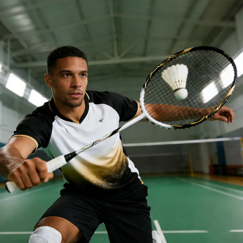 

32LBS Carbon badminton racket 4U/82g black Default Attack women smash high elasticity durable major advanced high-end