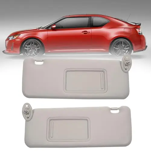 

Gray Sun Visor Set For 2005–2010 Scion TC, OEM Replacement Part 74320-21210-B2 B3