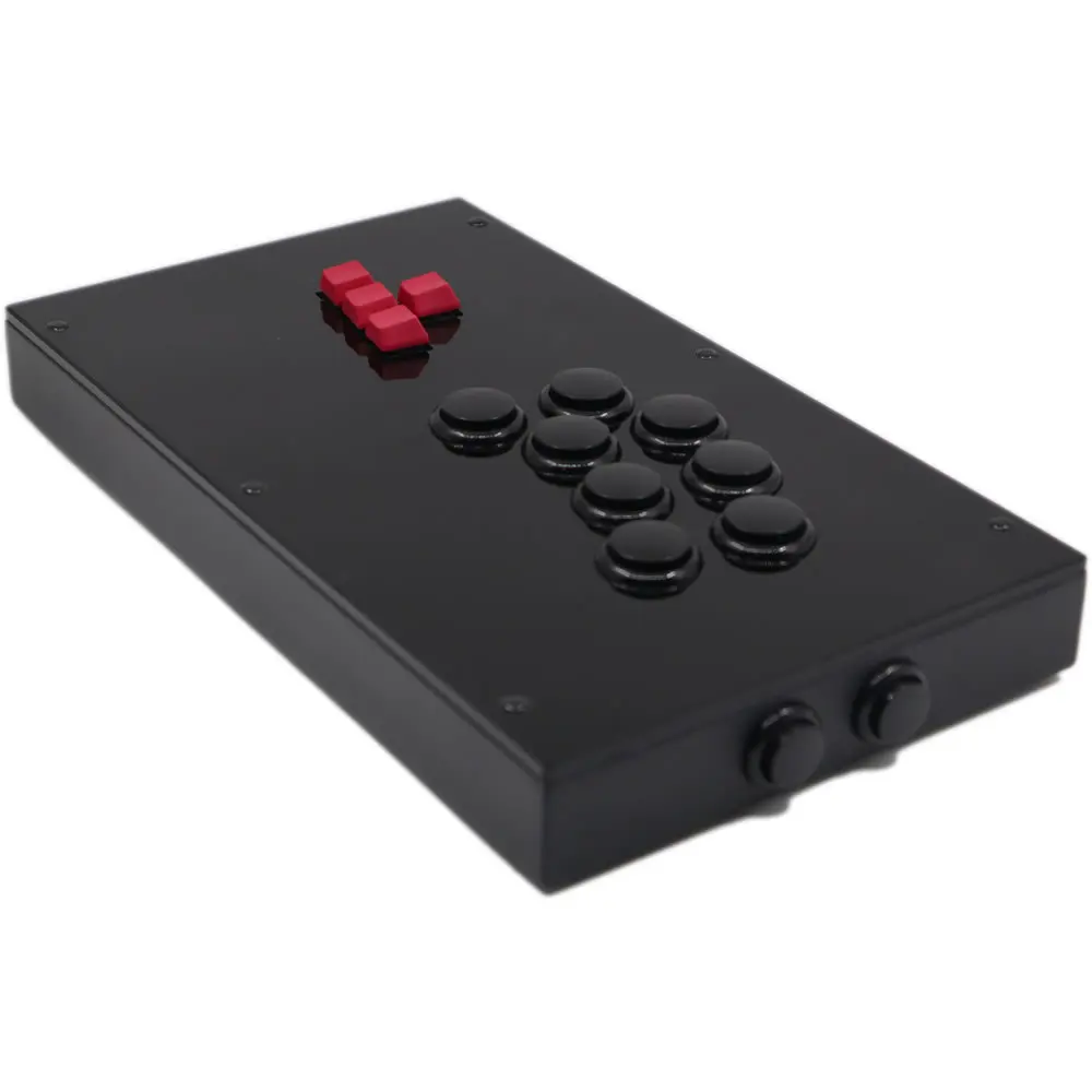 F6 przyciski klawiatury Fighbox zręcznościowa kontroler Hitbox Joystick walka kij na PS4/PS3/PC Sanwa OBSF-30 Cherry MX czarny