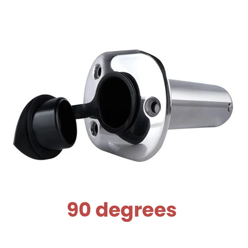 90 Degree Fishing Pole Stand Stainless Steel Embedded Mount Fishing Rod Holder for Boat Accessories Marine