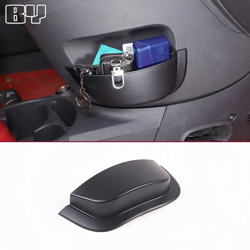 

For Fiat 500 2011-2017 ABS Black Car Center Console Side Storage Box Multifunctional Storage Box Car Interior Accessories