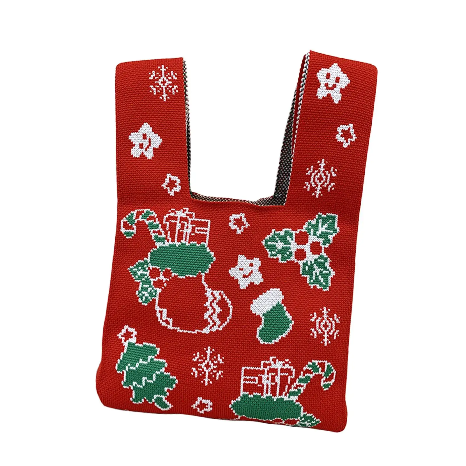 Christmas Wristlet Bag Small Trendy Reusable Decorative Women Wrist Knotted Bag