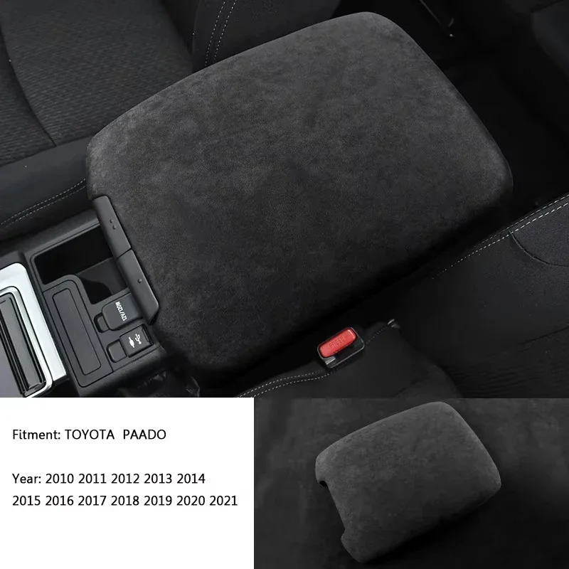 

Для Toyota Prado Year 2010-2022 Замшевая пленка, подлокотник центральной консоли, накладка, наклейка, аксессуары для салона автомобиля