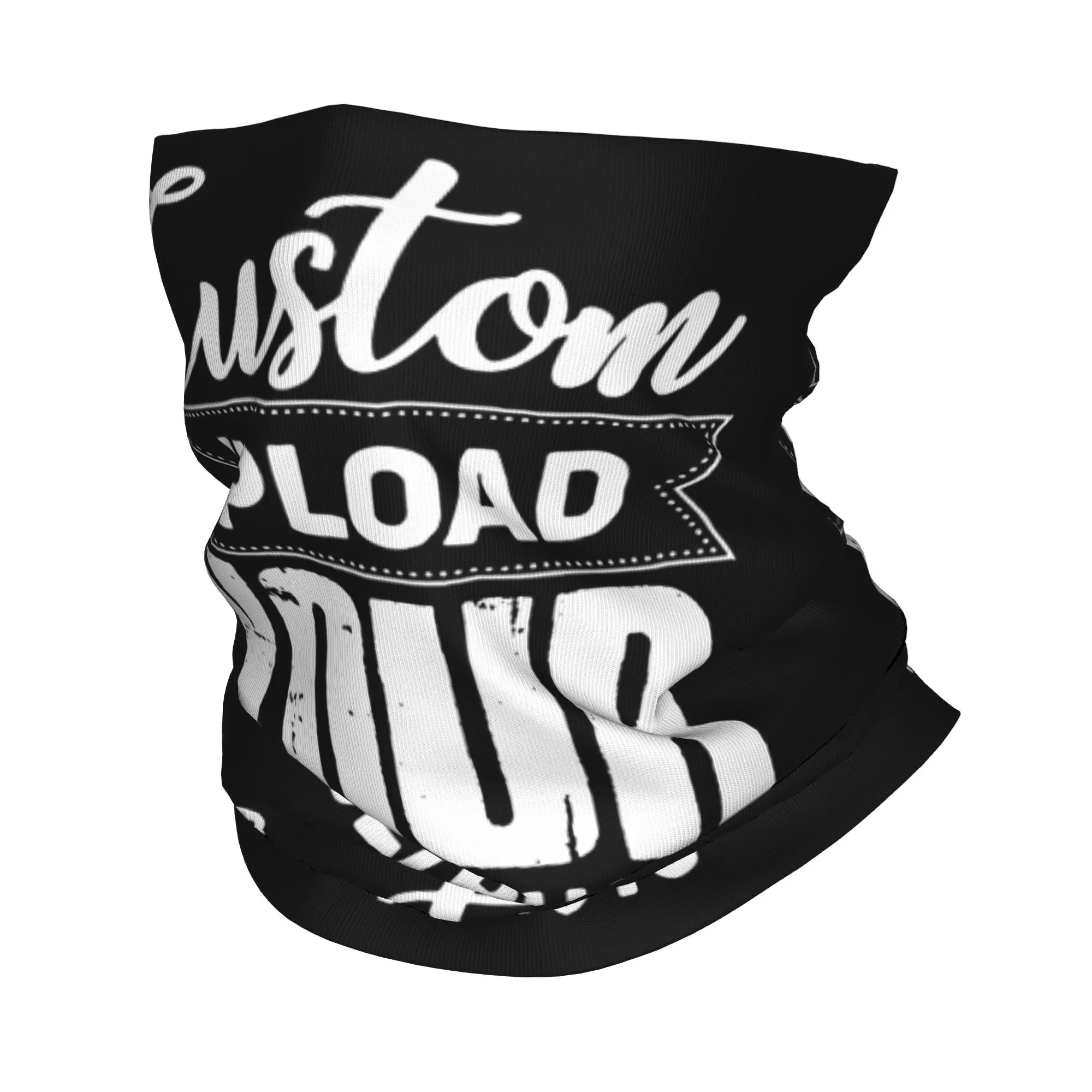 Custom Your Design Here Bandana Neck Warmer Women Men Winter Ski Tube Scarf Gaiter Personalized Logo Printed Face Cover