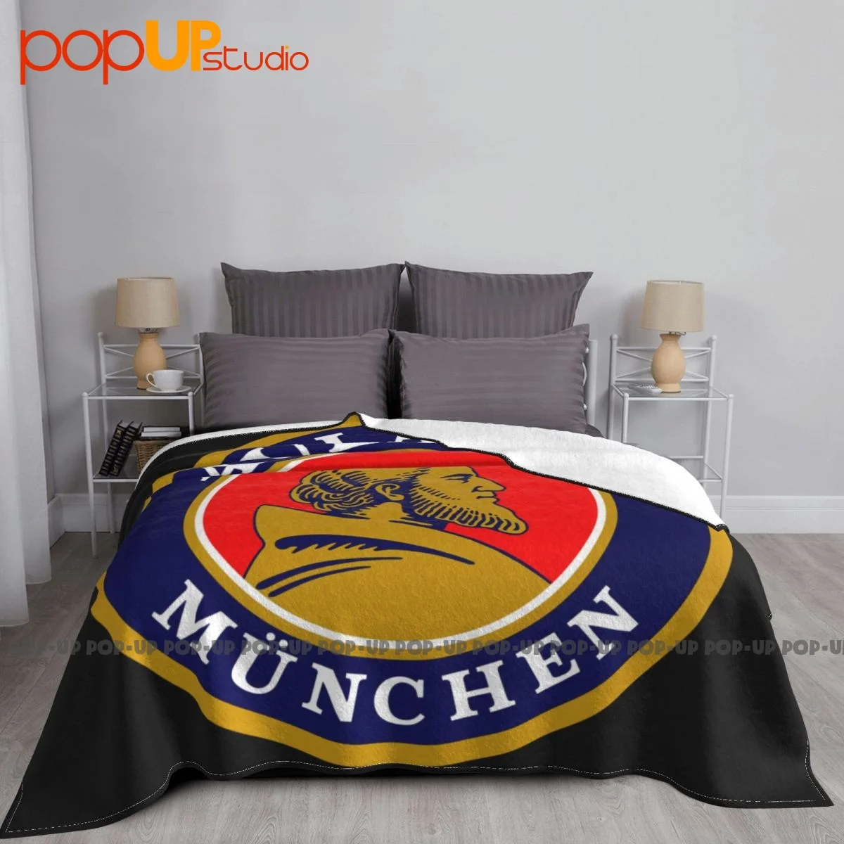 Paulaner Munchen German Beer Drink Alcohol Blanket Winter Bedding Ultra-Soft Bedding Throws Mechanical Wash