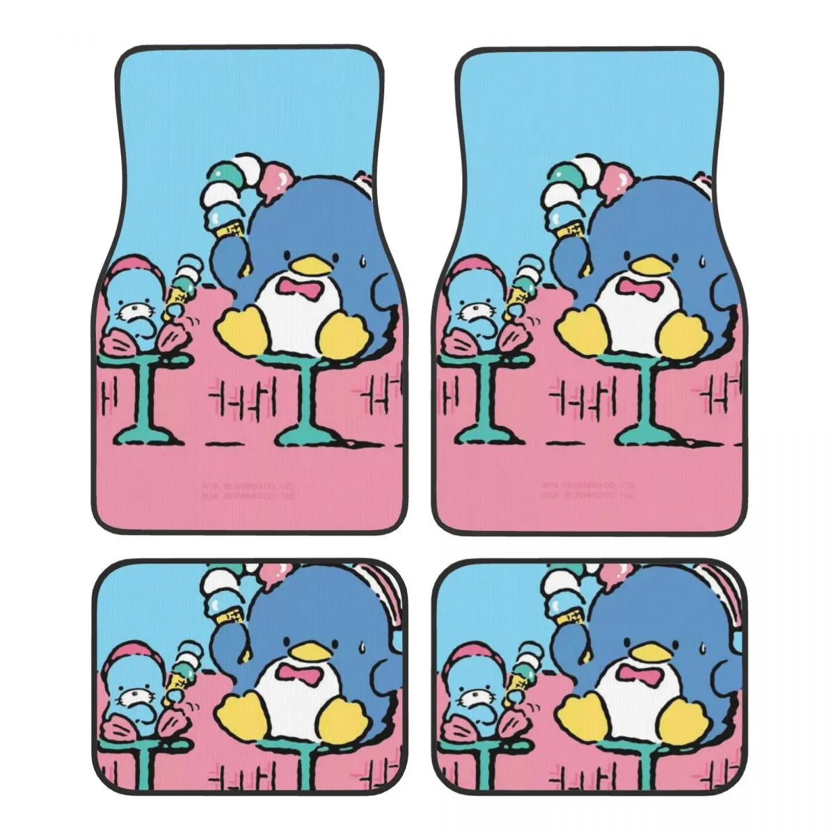 

Tuxedos Sams Car Floor Mats Carpet Set of 4 Anti-Slip Universal Automotive Floor Mat Fit for Sedans Cars