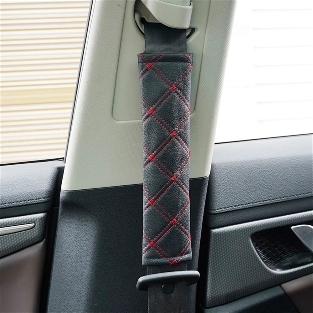 2pcs Car Seat Belt Covers For Ford RANGER RAPTOR F150 F250 F350 F450 KA ESCAPE RANGER B MAX Falcon CMAX Taurus Car Safety Belt