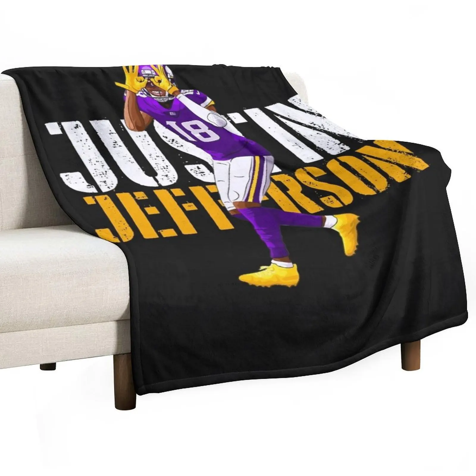 

JUSTIN JEFFERSON classique Throw Blanket Warm Luxury Throw Blankets